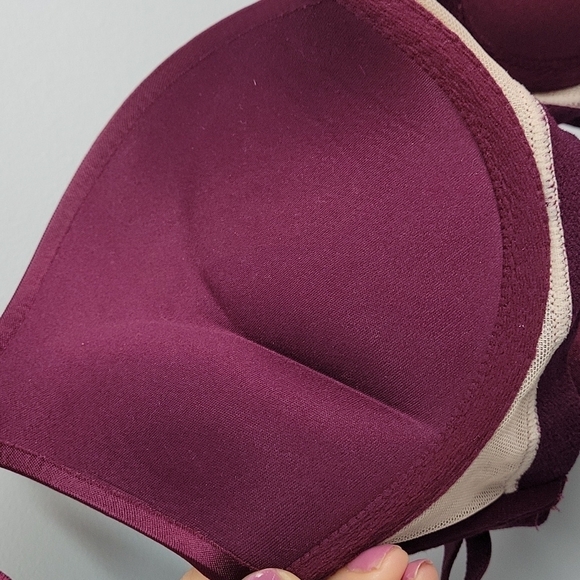 Victoria's Secret Bombshell Push-Up Padded Bra burgundy red 32A - Picture 7 of 13